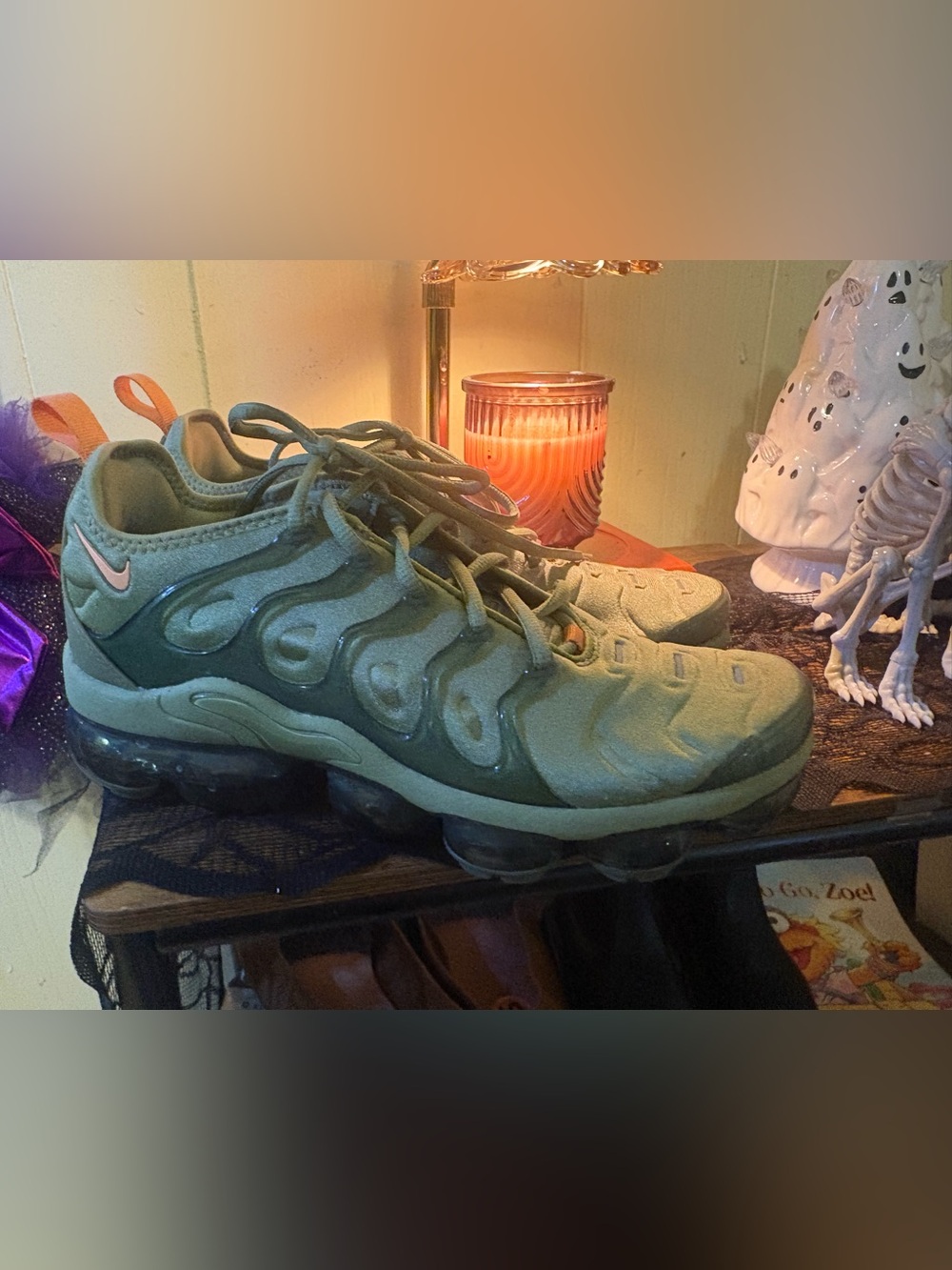 Nike Olive Green Air Vapormax Plus Women's Athletic Sneakers